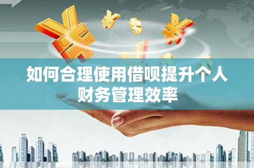 中牟如何合理使用借呗提升个人财务管理效率