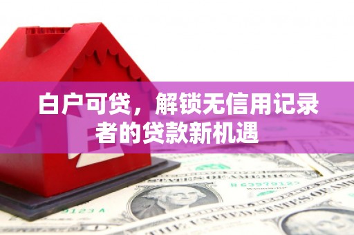 中牟白户可贷，解锁无信用记录者的贷款新机遇