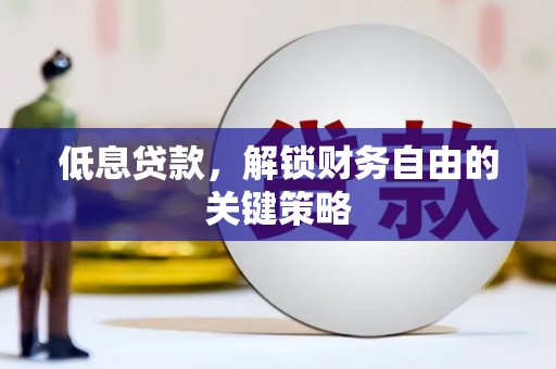 中牟低息贷款，解锁财务自由的关键策略