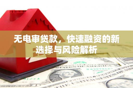 中牟无电审贷款，快速融资的新选择与风险解析