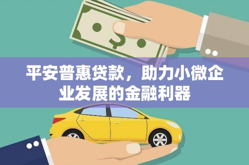 中牟平安普惠贷款，助力小微企业发展的金融利器