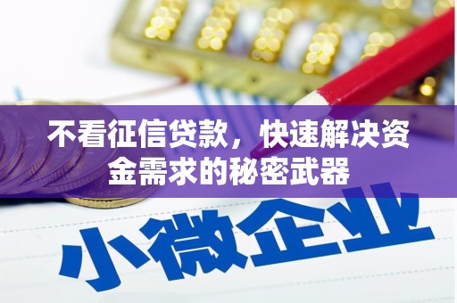 中牟不看征信贷款，快速解决资金需求的秘密武器