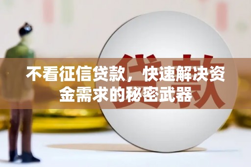 中牟不看征信贷款，快速解决资金需求的秘密武器
