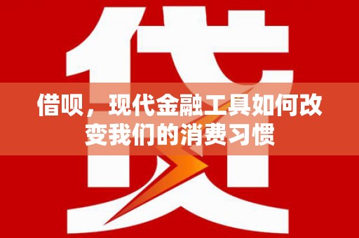 中牟借呗，现代金融工具如何改变我们的消费习惯