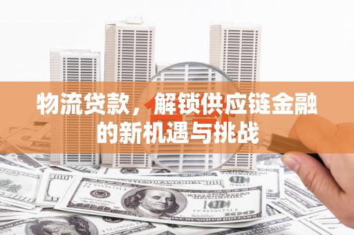 中牟物流贷款，解锁供应链金融的新机遇与挑战