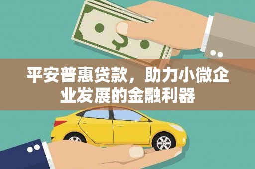 中牟平安普惠贷款，助力小微企业发展的金融利器