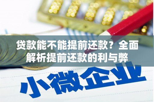 中牟贷款能不能提前还款？全面解析提前还款的利与弊